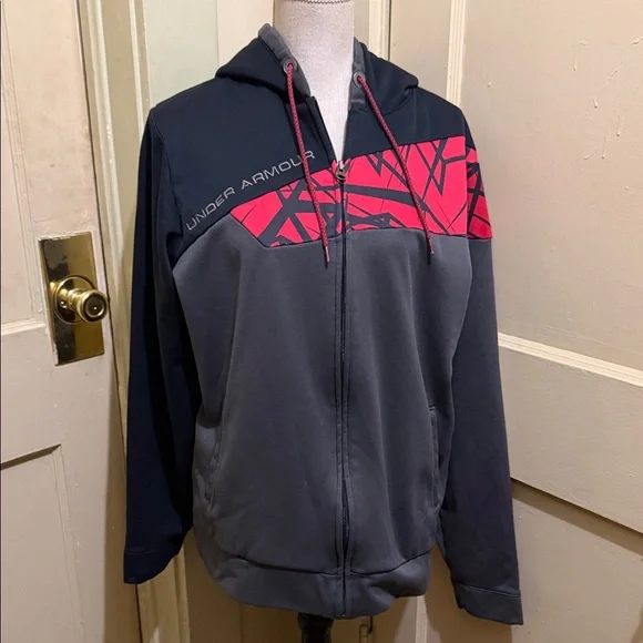 Under Armour Black and Red Graphic Hoodie - Picture 3 of 7